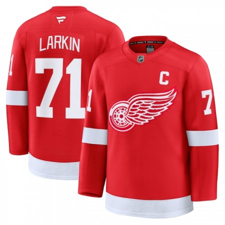 Detroit Red Wings Dresy Fanatics Premium Dylan Larkin 2024-25 Červené Domácí - Pánské Detroit Red Wings Dresy Fanatics Premium Dylan Larkin 2024-25 Červené Domácí - Pánské